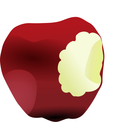 Apple with Bite clipart