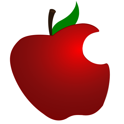 Apple with Bite clipart