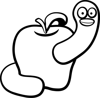 Apple Worm 2 clipart