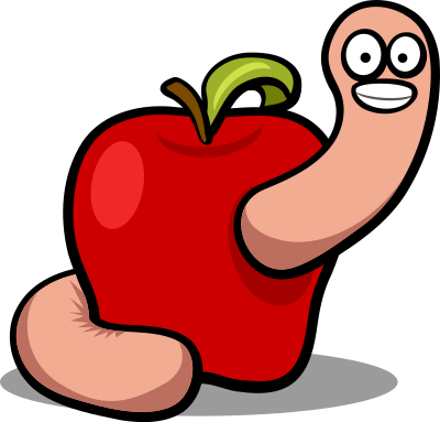 Apple Worm - Colour clipart