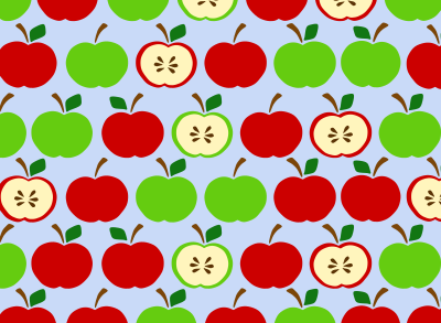 Apples Pattern Blue clipart