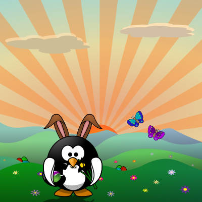 April Calendar page: Happy Egg hunt! clipart
