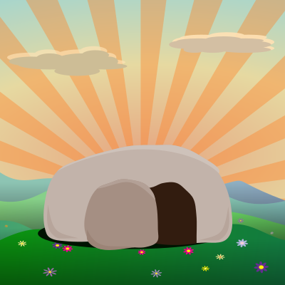 April Empty Tomb clipart