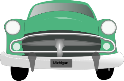 Aqua Blue Vintage Car clipart