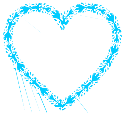 Aqua Heart Variation 2 clipart