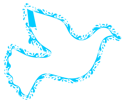 Aqua Peace Dove clipart