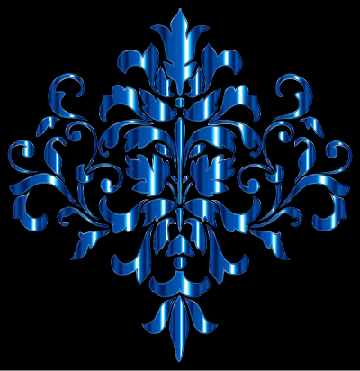 Aquamarine Damask Design clipart