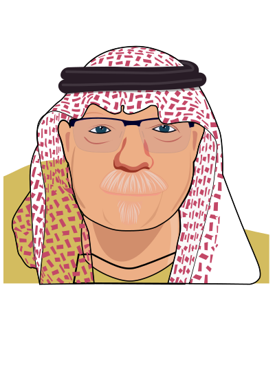 Arab man in Thawb clipart