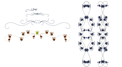 Arabesques à fleurons clipart