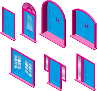 Architectural elements 3 - Doors clipart