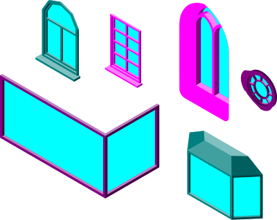 Architectural elements 4 - Windows clipart