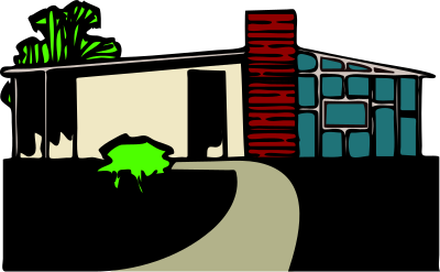 Architetto-Abitazione -- villa con giardino clipart