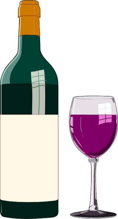 Architetto -- Botiglia di vino clipart
