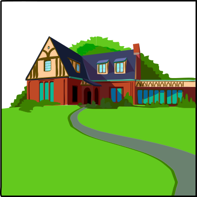 Architetto -- Casa in campagna clipart
