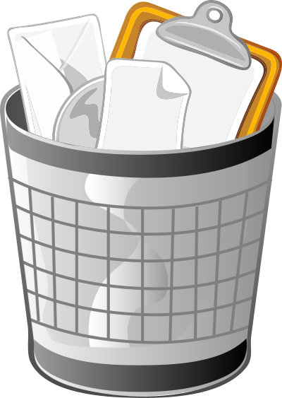 Architetto -- Cestino pieno clipart