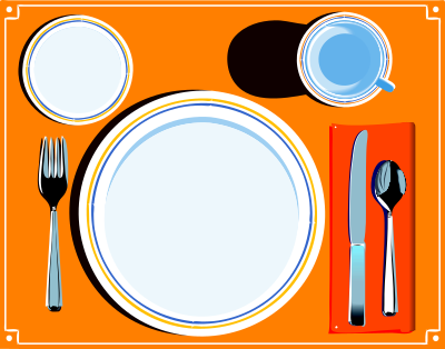 Architetto -- Come si dispongono le posate clipart