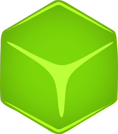 Architetto -- Cubo verde clipart