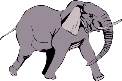 Architetto -- Elefante in corsa clipart