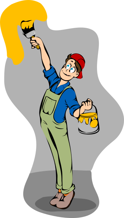 Architetto -- imbianchino in piedi clipart