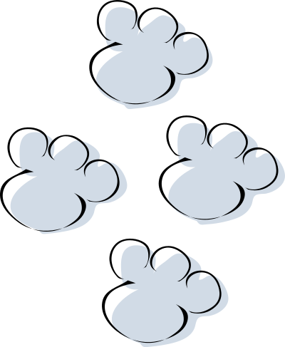 Architetto -- orme sulla neve clipart