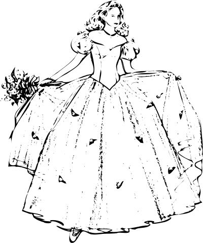 Architetto -- principessa bw clipart