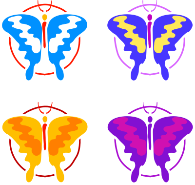Architetto -- quatro farfalle clipart