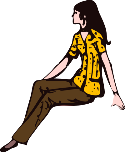 Architetto -- ragazza seduta clipart