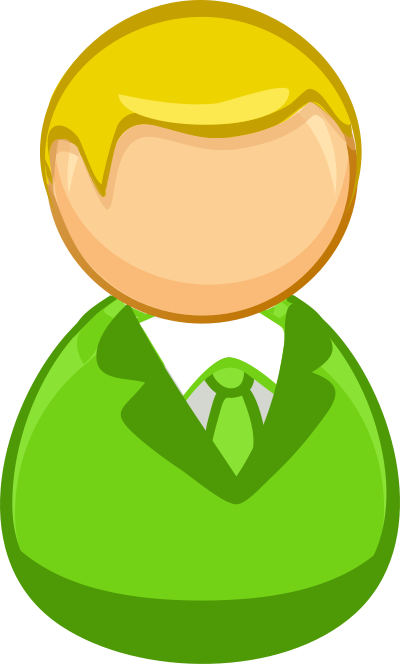 Architetto remix - Green blond man icon clipart
