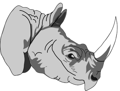 Architetto -- rhinoceros 1 clipart