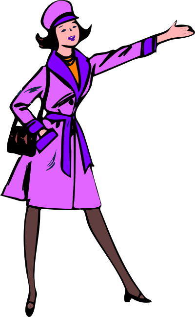 Architetto -- signorina in viola clipart