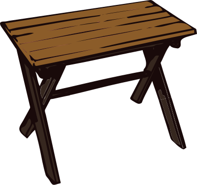 Architetto -- tavolo in legno clipart