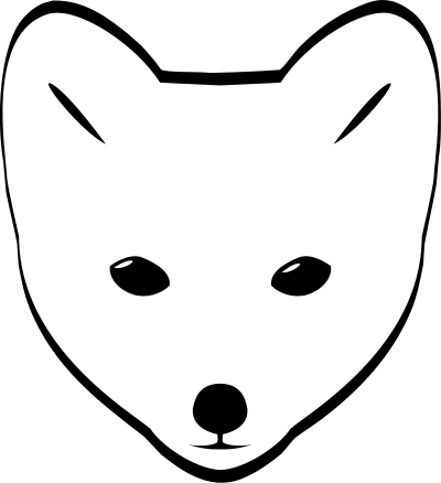 Arctic Fox head clipart
