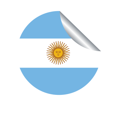 Argentina flag sitcker clipart