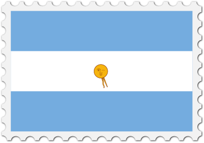 Argentina flag stamp clipart