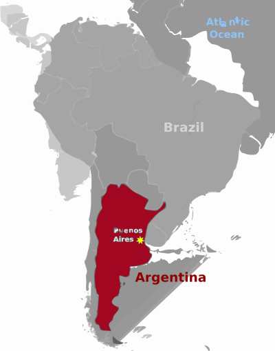 Argentina location label clipart