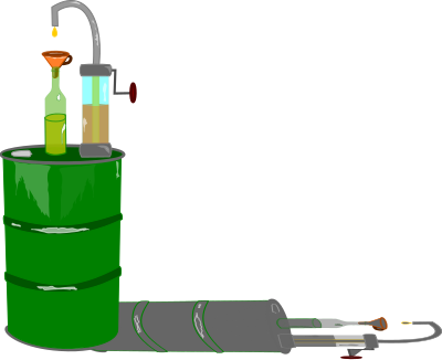 Armazem antigo - oleo comestivel clipart