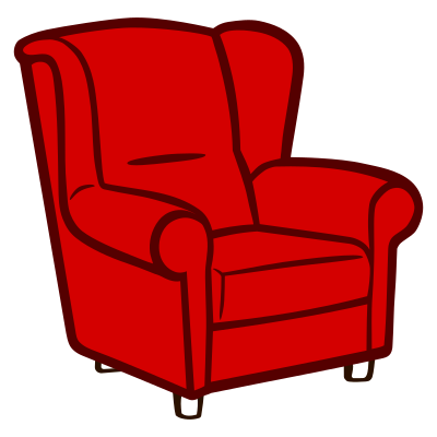 Armchair - coloured clipart