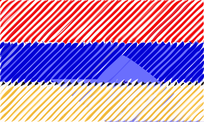 Armenia flag linear clipart
