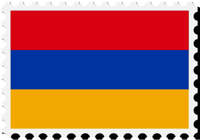 Armenia flag stamp clipart