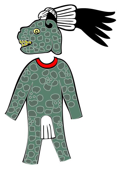 Armor aztec (Armadura azteca, kolotli)1 clipart