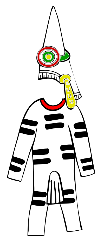 Armor aztec (Armadura azteca, kolotli)2 clipart