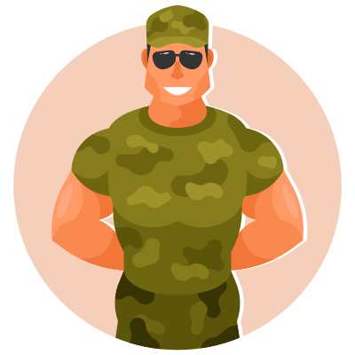 Army soldier vector clipart