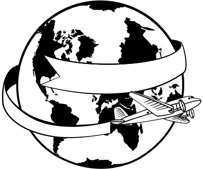 Around the world banner clipart
