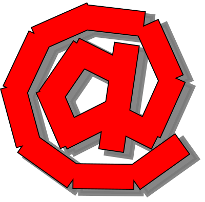 Arroba. At. Roja. Red clipart