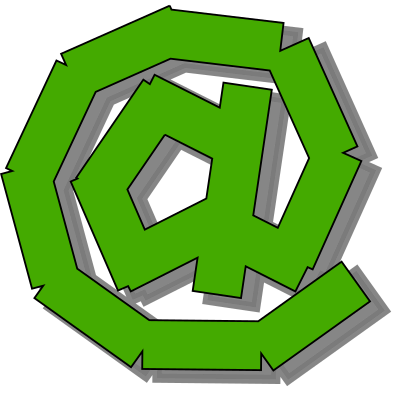Arroba. At. Verde. Green clipart