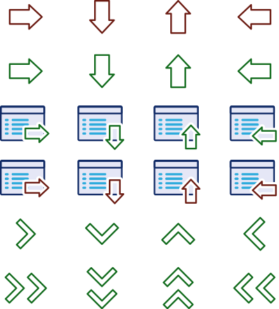 Arrow-icons-set clipart