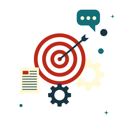 Arrow in a target clipart