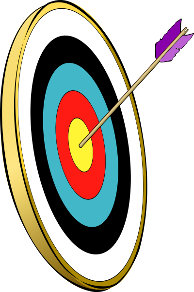 Arrow in the gold clipart