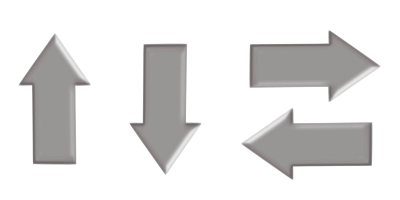 Arrow-set-embossed-looking-gray clipart