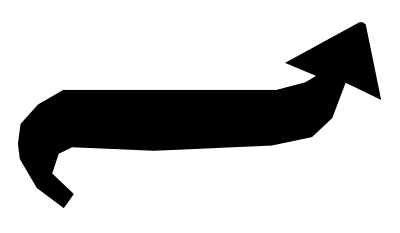 Arrow tail down refixed clipart